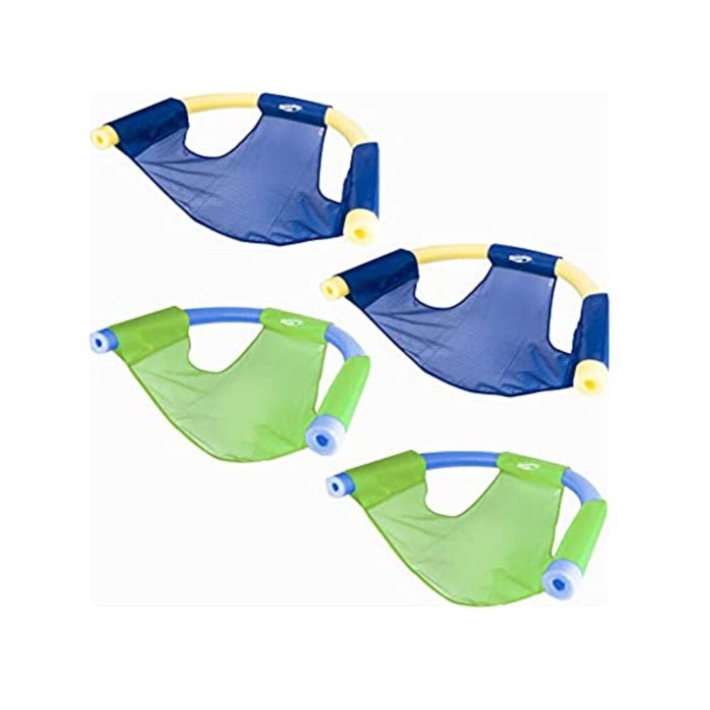 SwimWays Mesh Floating Pool Chair Noodle Slings (4 Pack), Swimming Pool Accessor